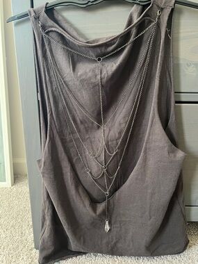 Sleeveless Dark Graphic Muscle Tee - Faded Cross Print